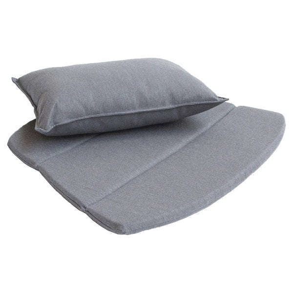 Breeze Outdoor Lounge Chair Cushion Set, Sunbrella Natte Grey