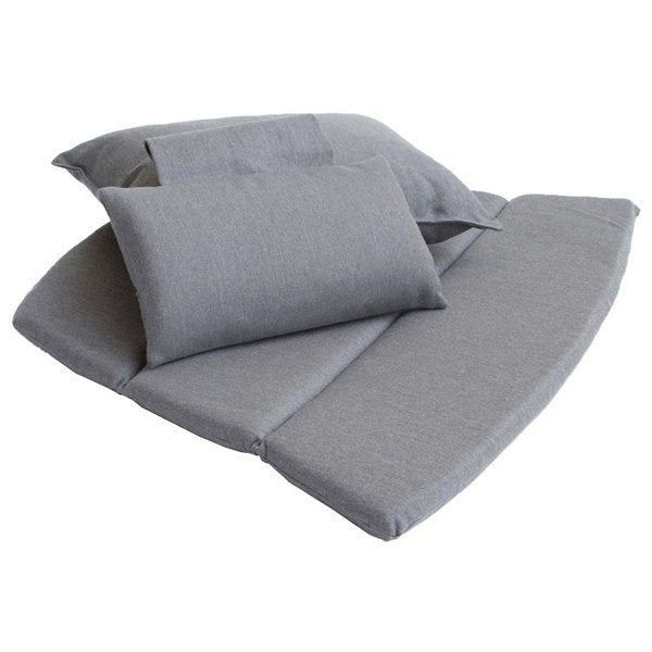 Breeze Outdoor Highback Chair Cushion Set, Sunbrella Natte Grey