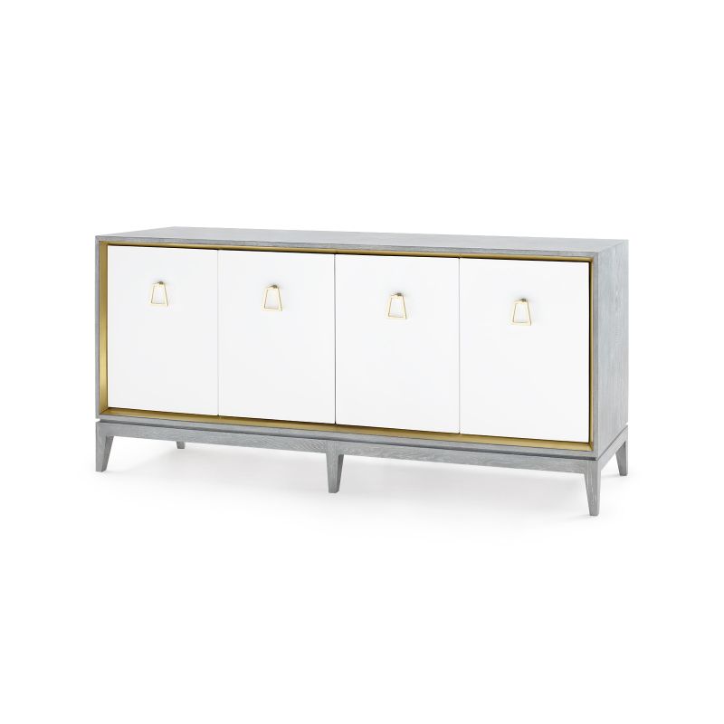 Cameron 4-Door Cabinet - Soft Gray