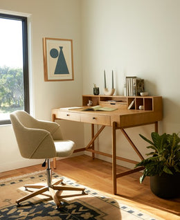 Edna Desk Chair-Fedora Oatmeal