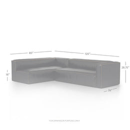 Nolita Sectional Right Rider Black Kit