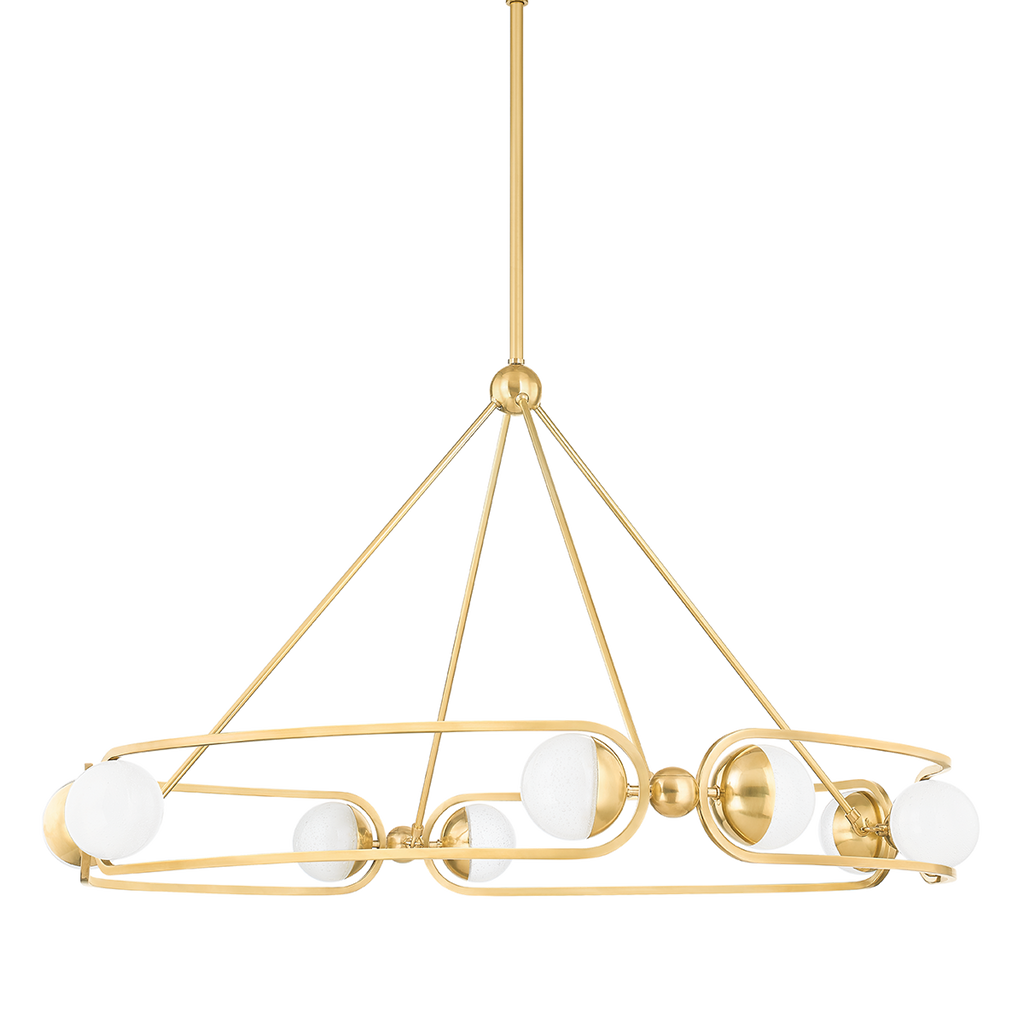 Hartford 8 Light Chandelier - Aged Brass