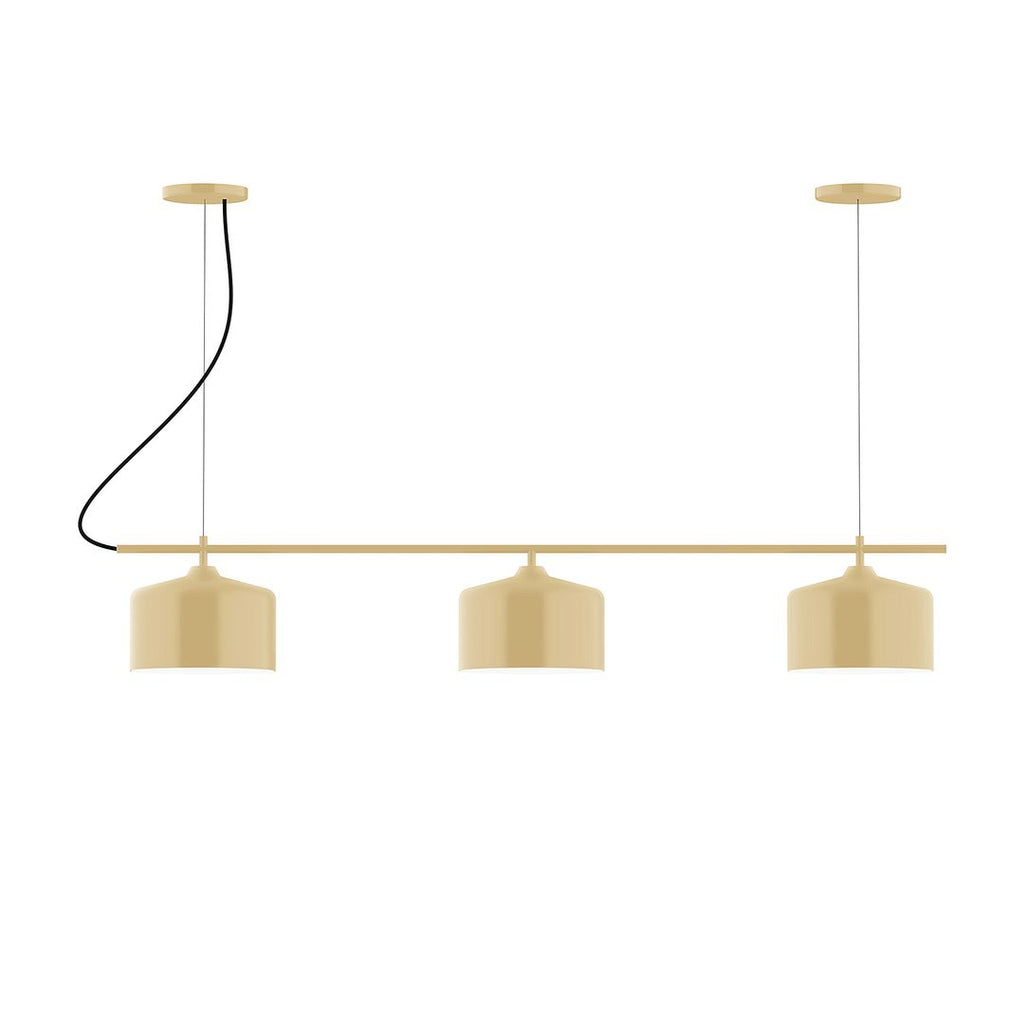 3-Light Linear Axis Chandelier, Ivory - CHA419-17