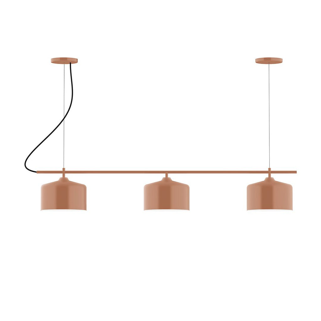 3-Light Linear Axis Chandelier, Terracotta - CHA419-19