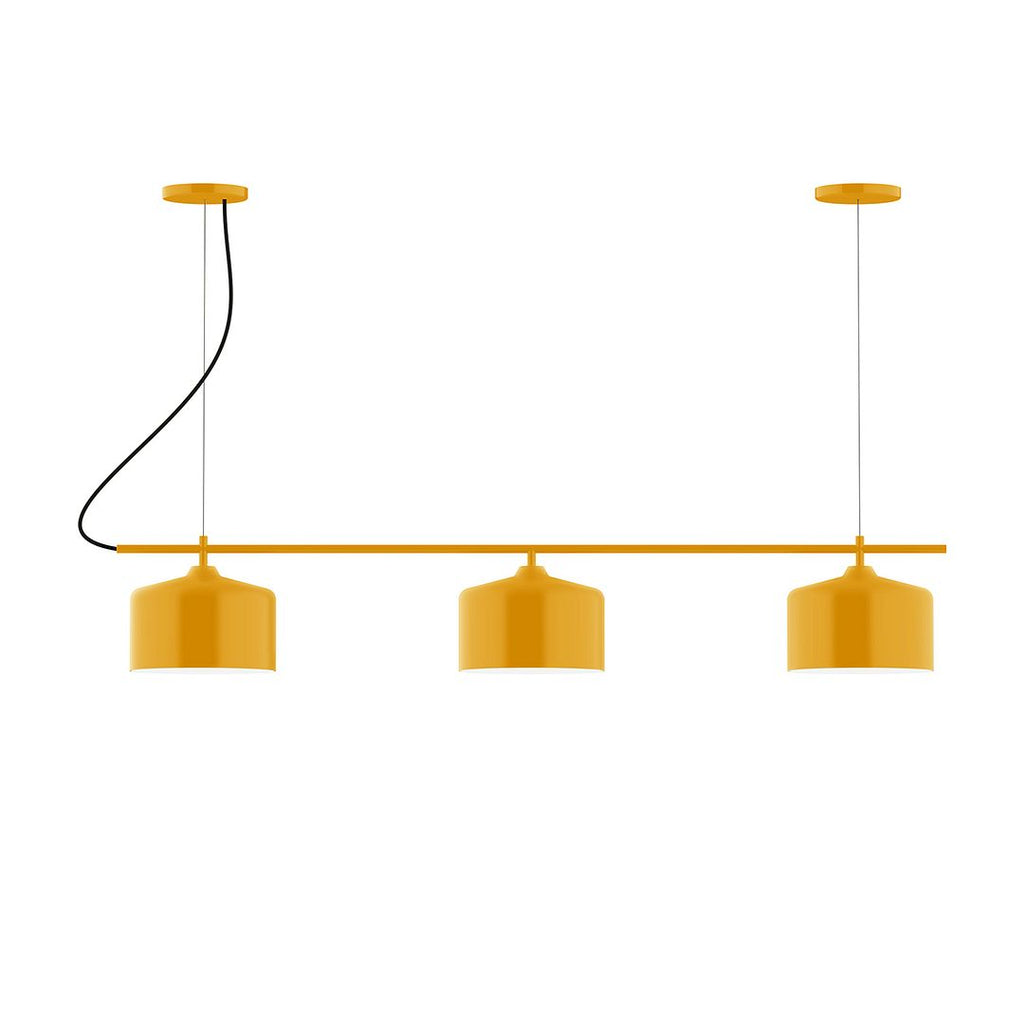 3-Light Linear Axis Chandelier, Bright Yellow - CHA419-21