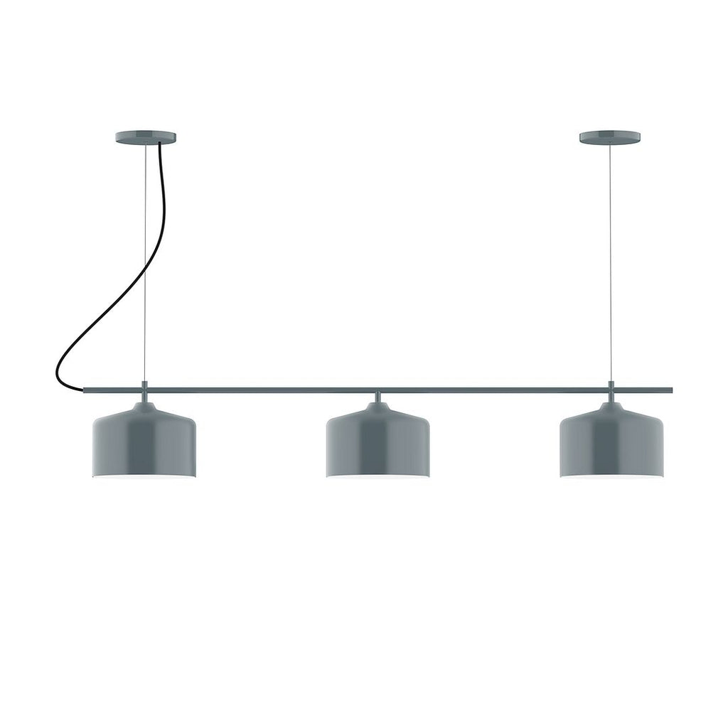 3-Light Linear Axis Chandelier, Slate Gray - CHA419-40