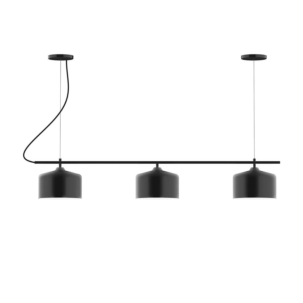 3-Light Linear Axis Chandelier, Black - CHA419-41