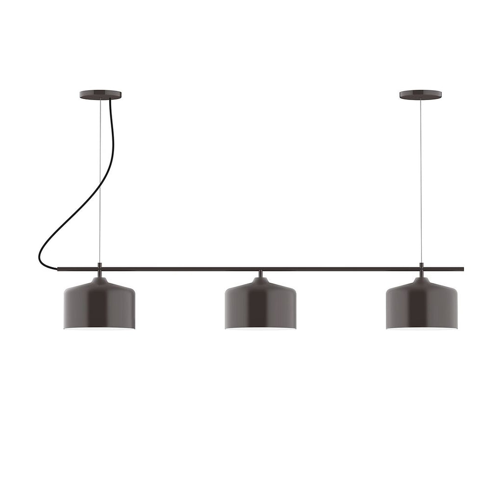 3-Light Linear Axis Chandelier, Architectural Bronze - CHA419-51