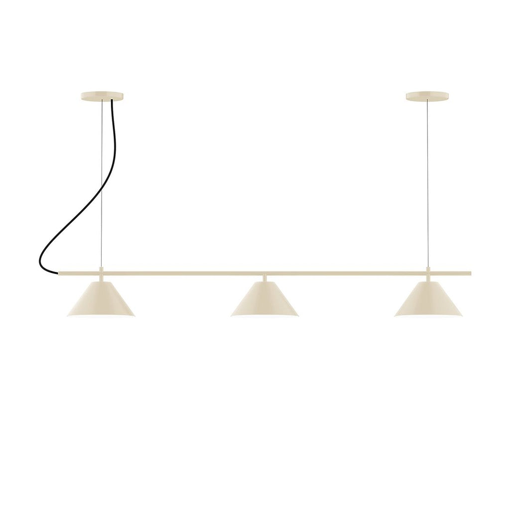 3-Light Linear Axis Chandelier, Cream - CHA421-16