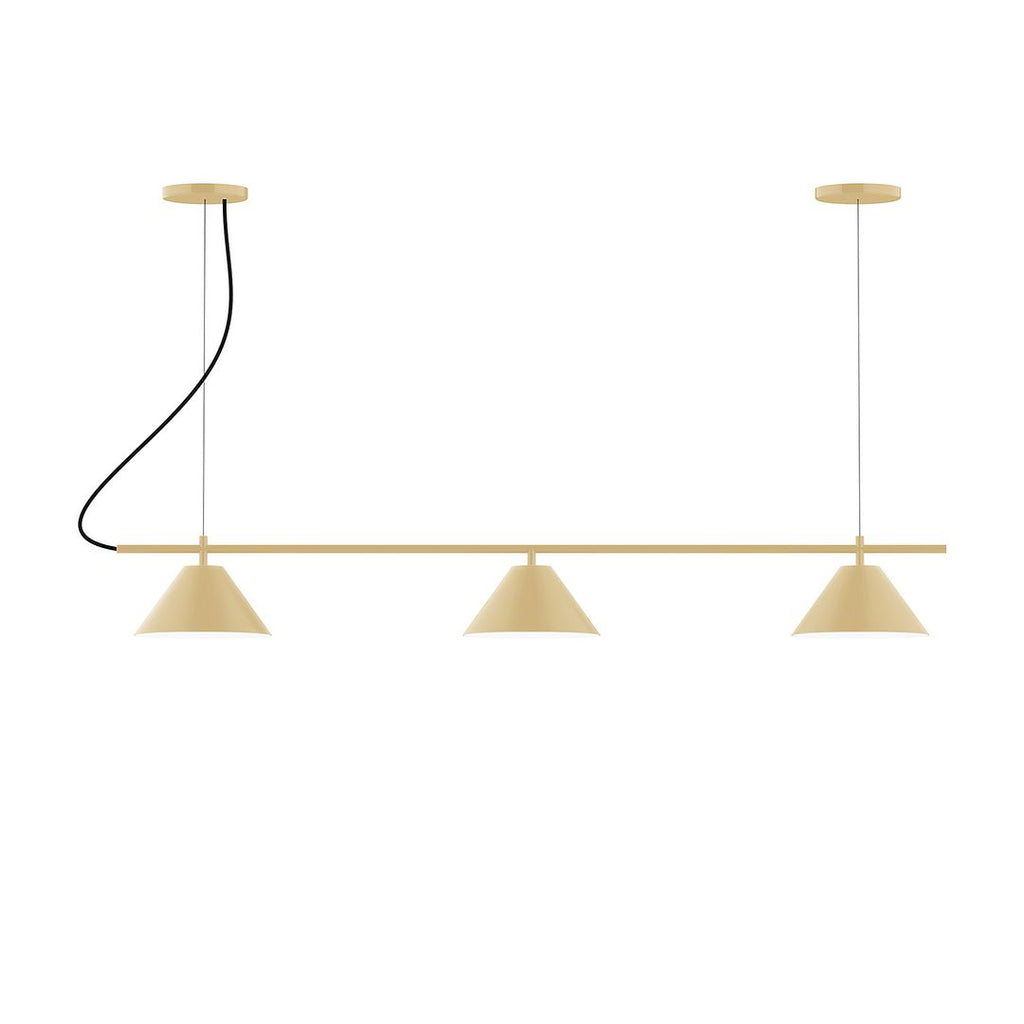 3-Light Linear Axis Chandelier, Ivory - CHA421-17