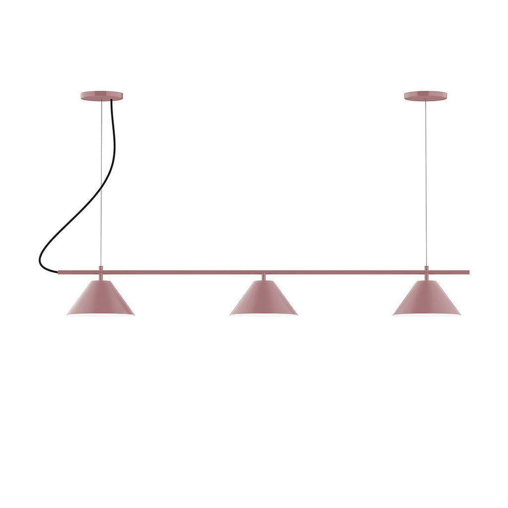 3-Light Linear Axis Chandelier, Mauve - CHA421-20