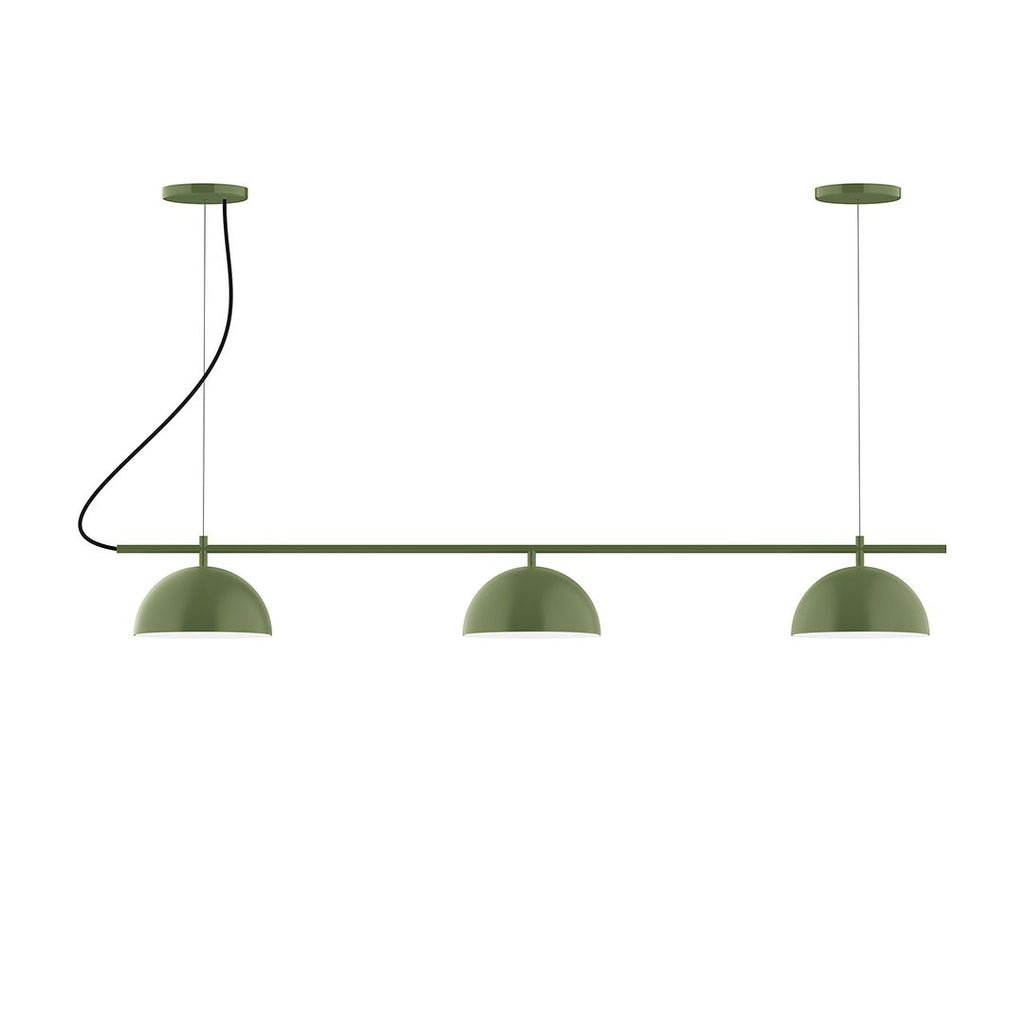 3-Light Linear Axis Chandelier, Fern Green - CHA431-22