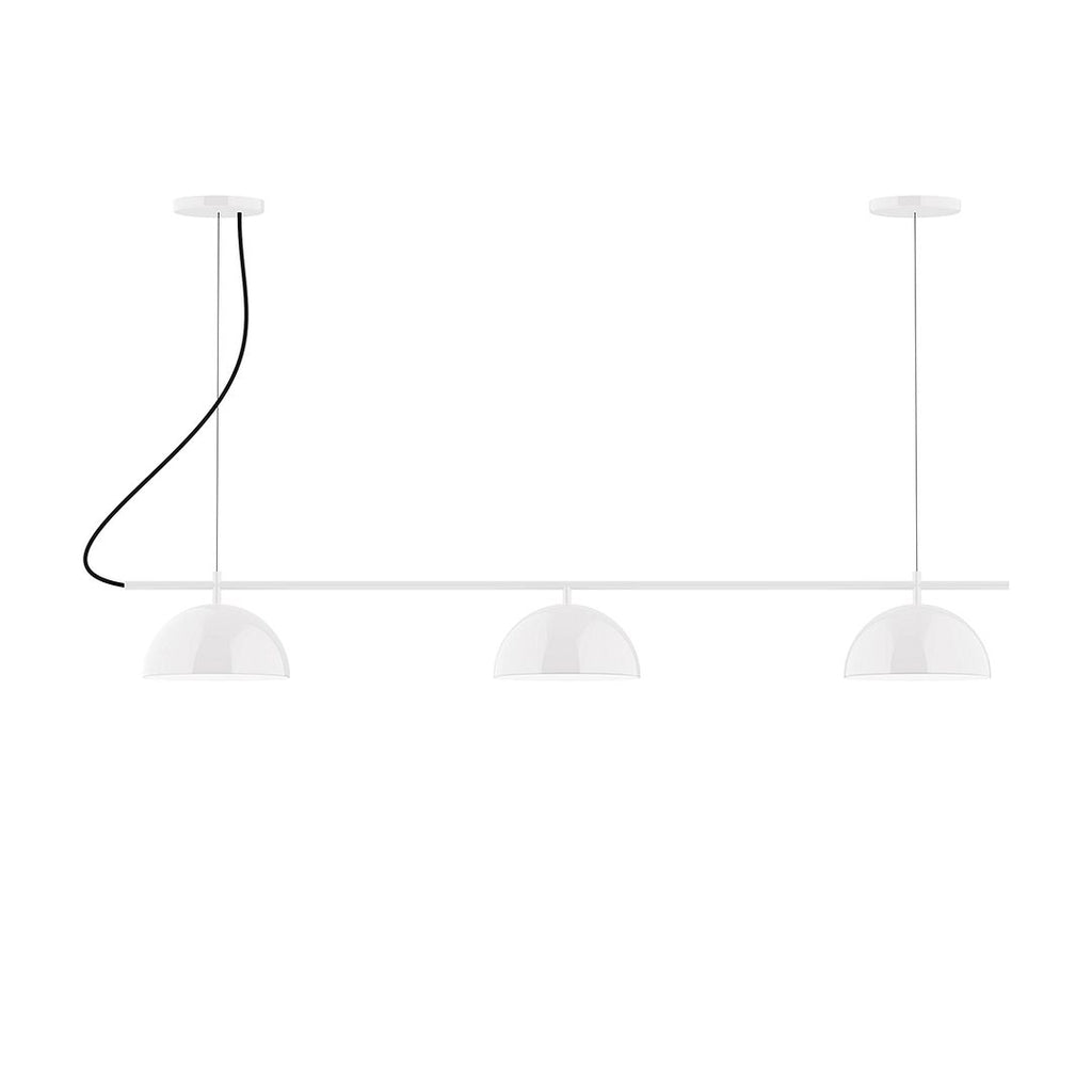 3-Light Linear Axis Chandelier, White - CHA431-44