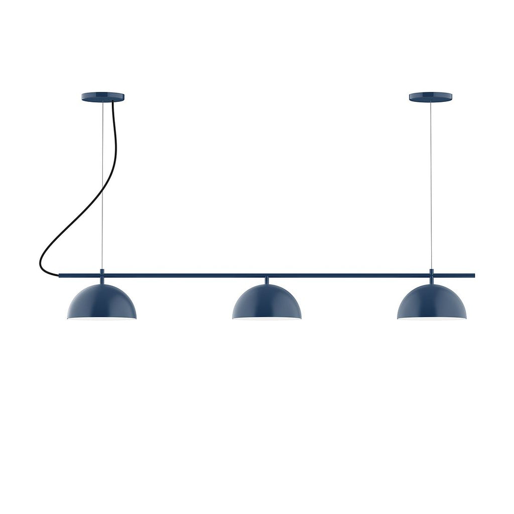 3-Light Linear Axis Chandelier, Navy - CHA431-50