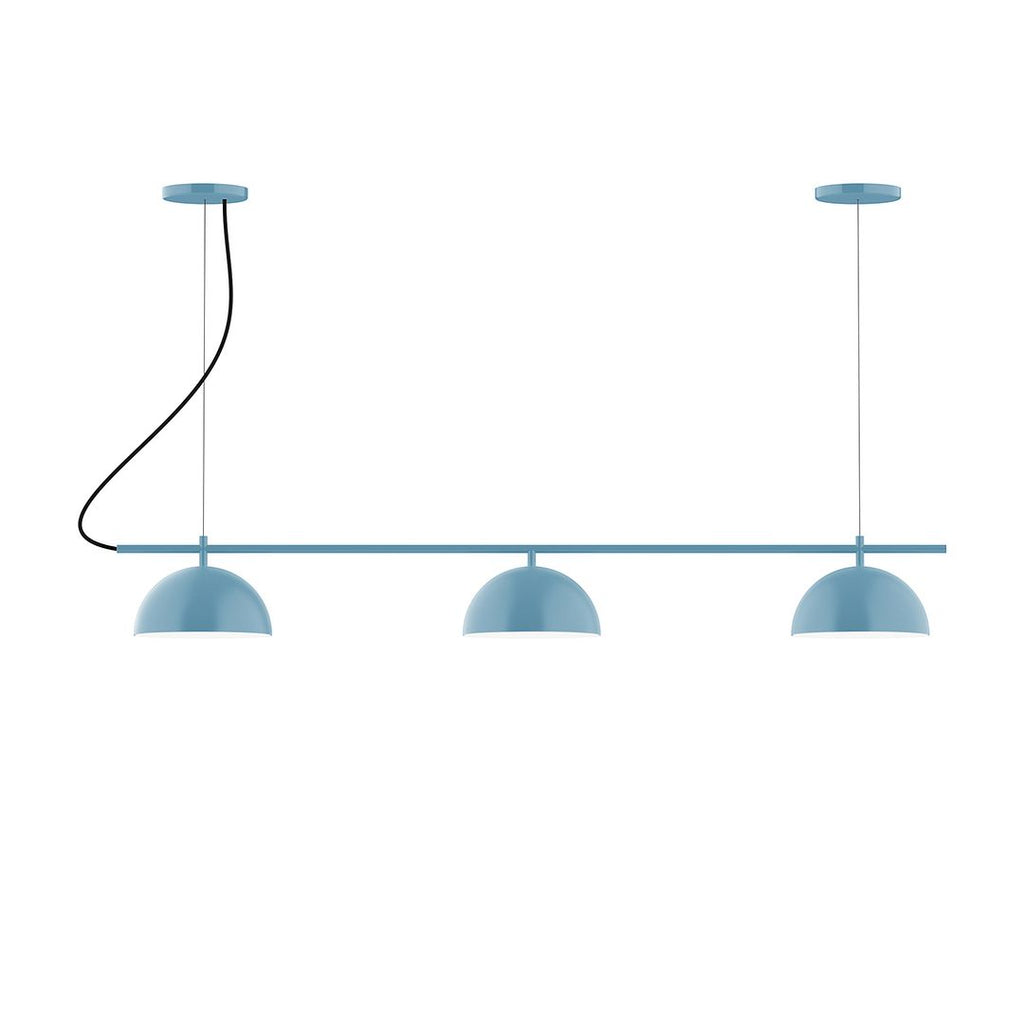 3-Light Linear Axis Chandelier, Light Blue - CHA431-54