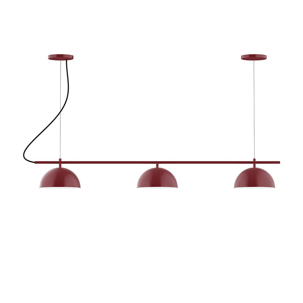 3-Light Linear Axis Chandelier, Barn Red - CHA431-55