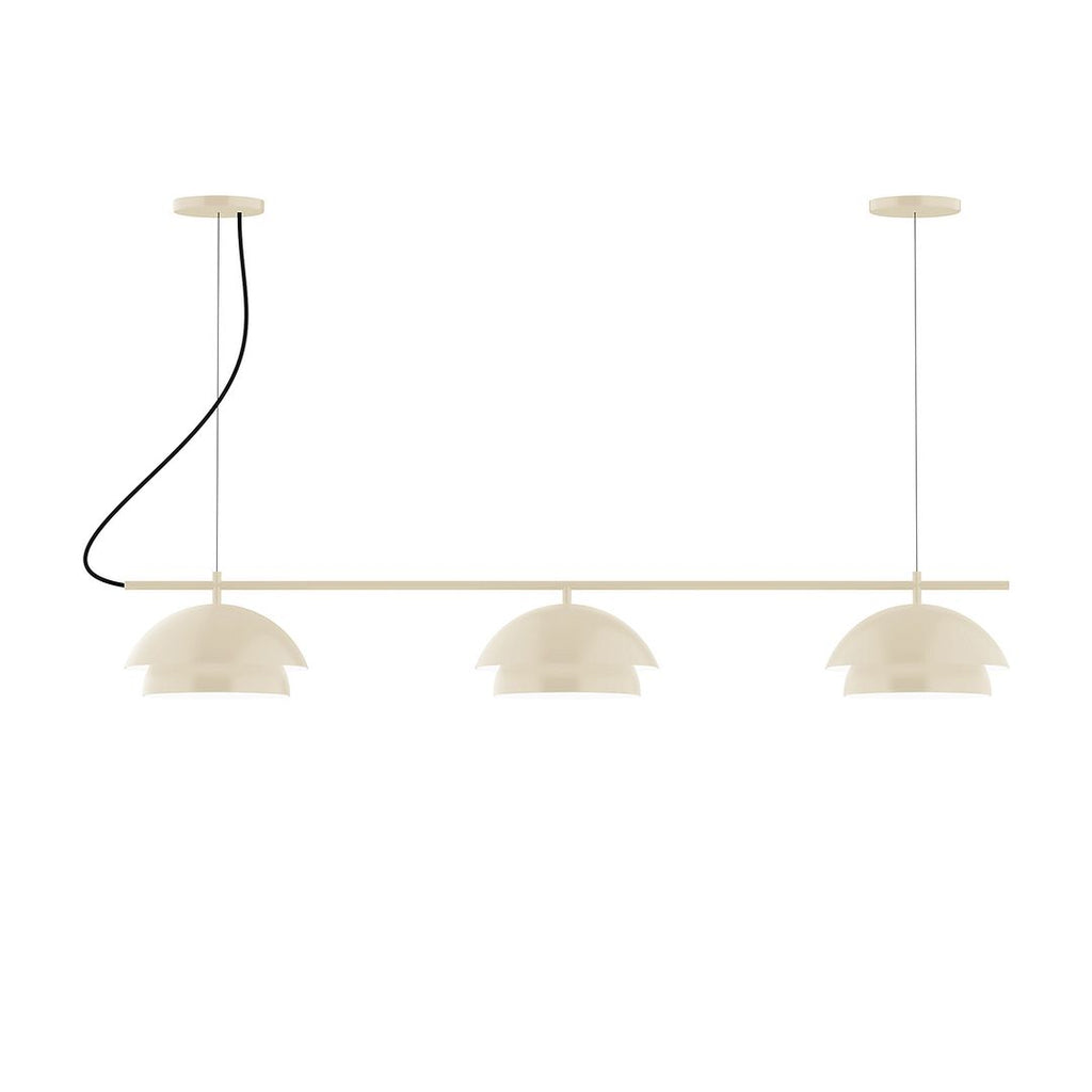 3-Light Linear Axis Chandelier, Cream - CHAX445-16