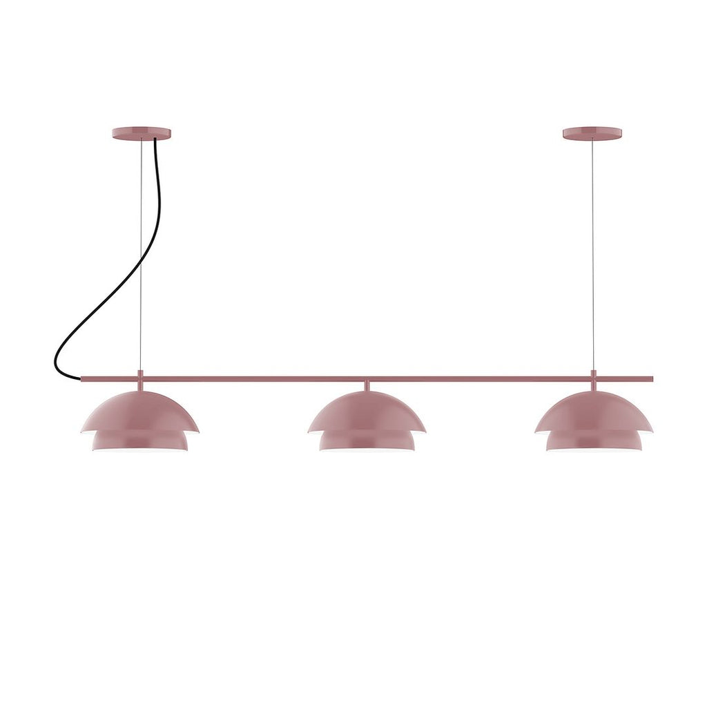 3-Light Linear Axis Chandelier, Mauve - CHAX445-20