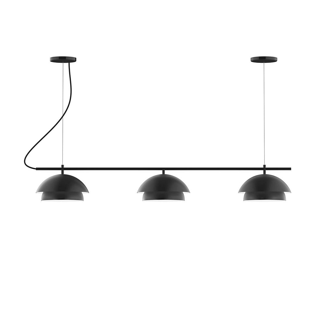 3-Light Linear Axis Chandelier, Black - CHAX445-41