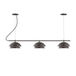 3-Light Linear Axis Chandelier, Architectural Bronze - CHAX445-51