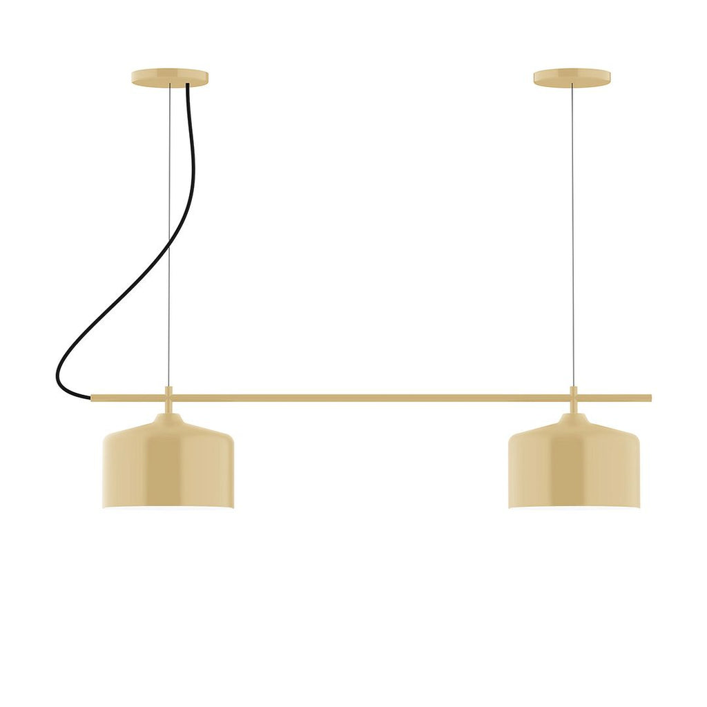 2-Light Linear Axis Chandelier, Ivory - CHB419-17
