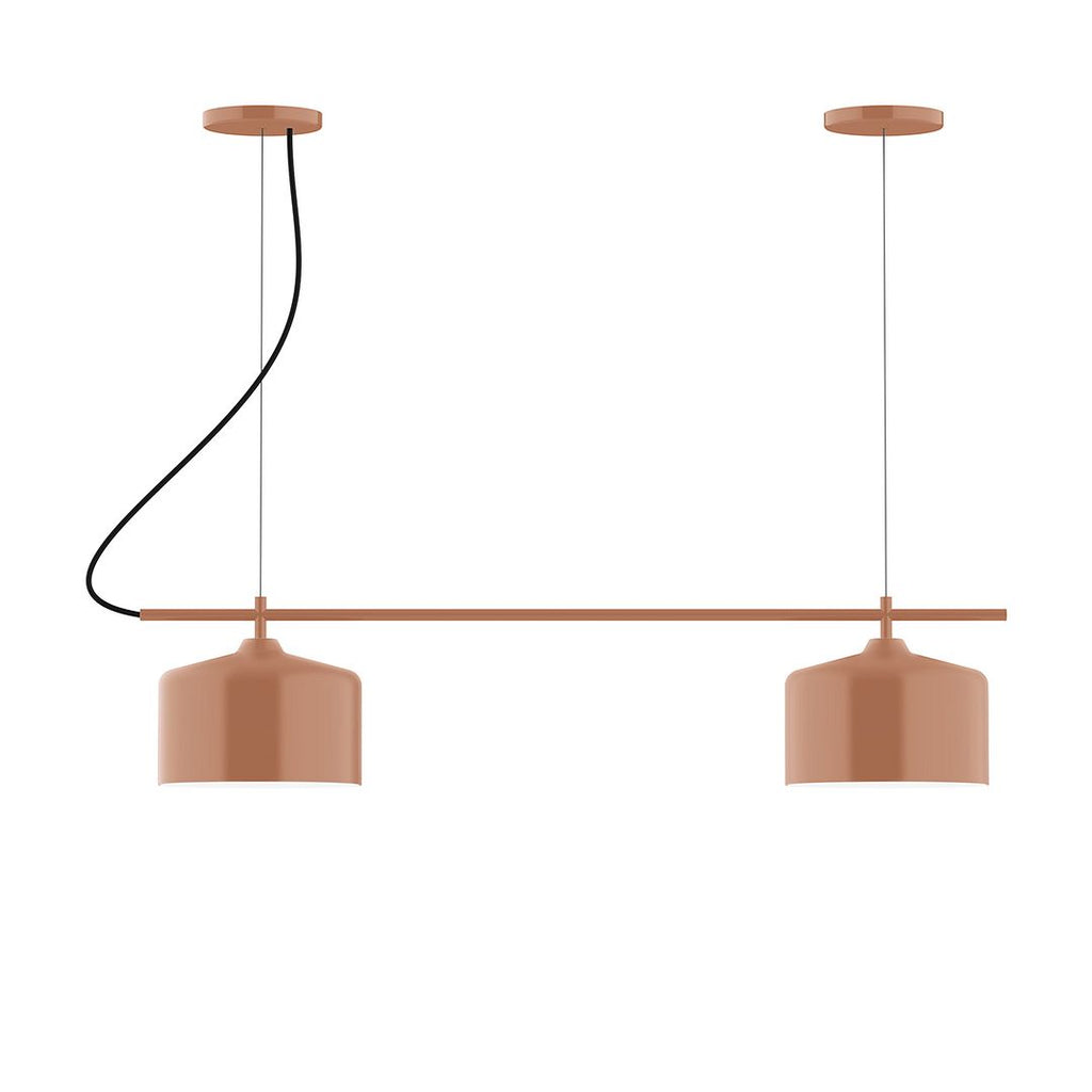 2-Light Linear Axis Chandelier, Terracotta - CHB419-19