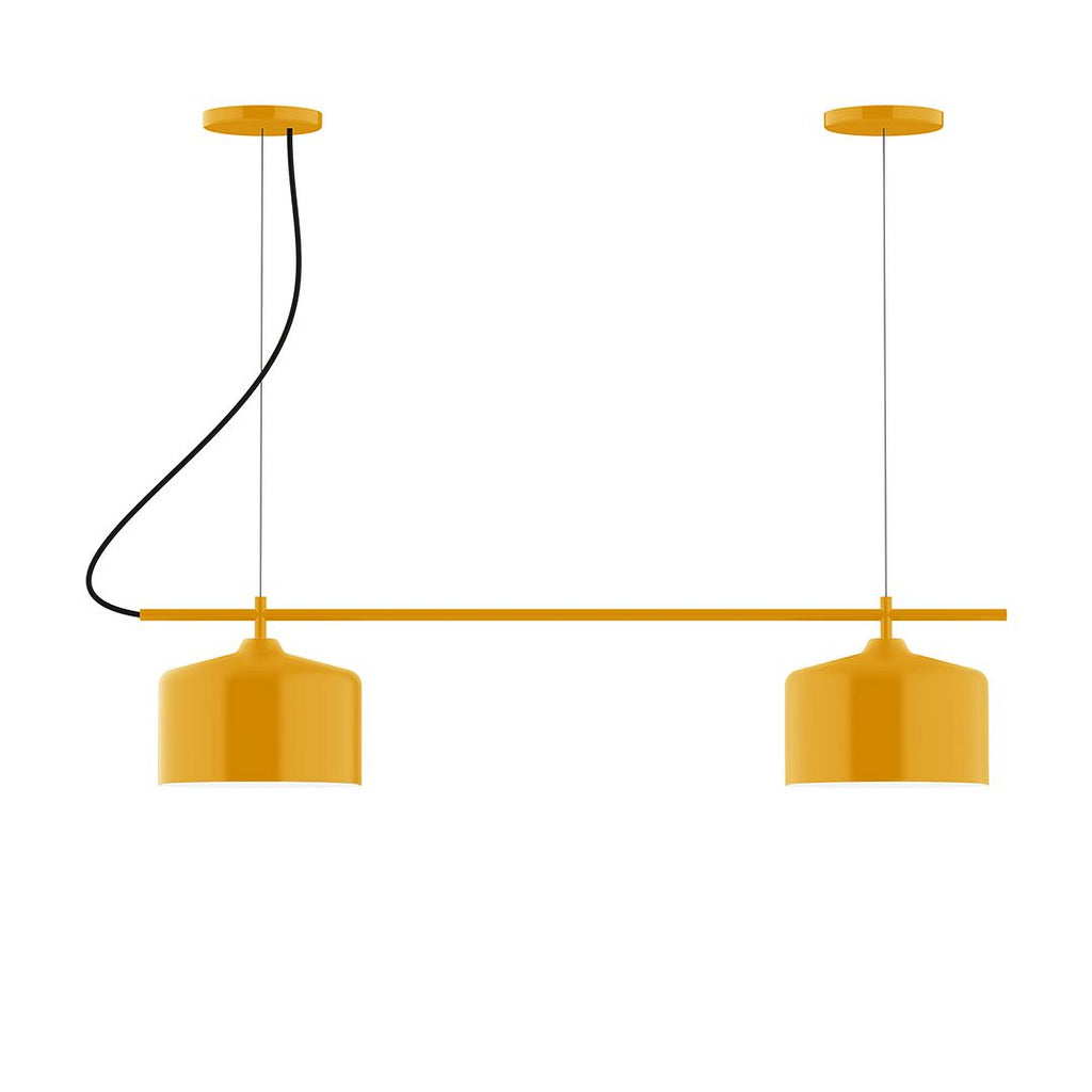 2-Light Linear Axis Chandelier, Bright Yellow - CHB419-21