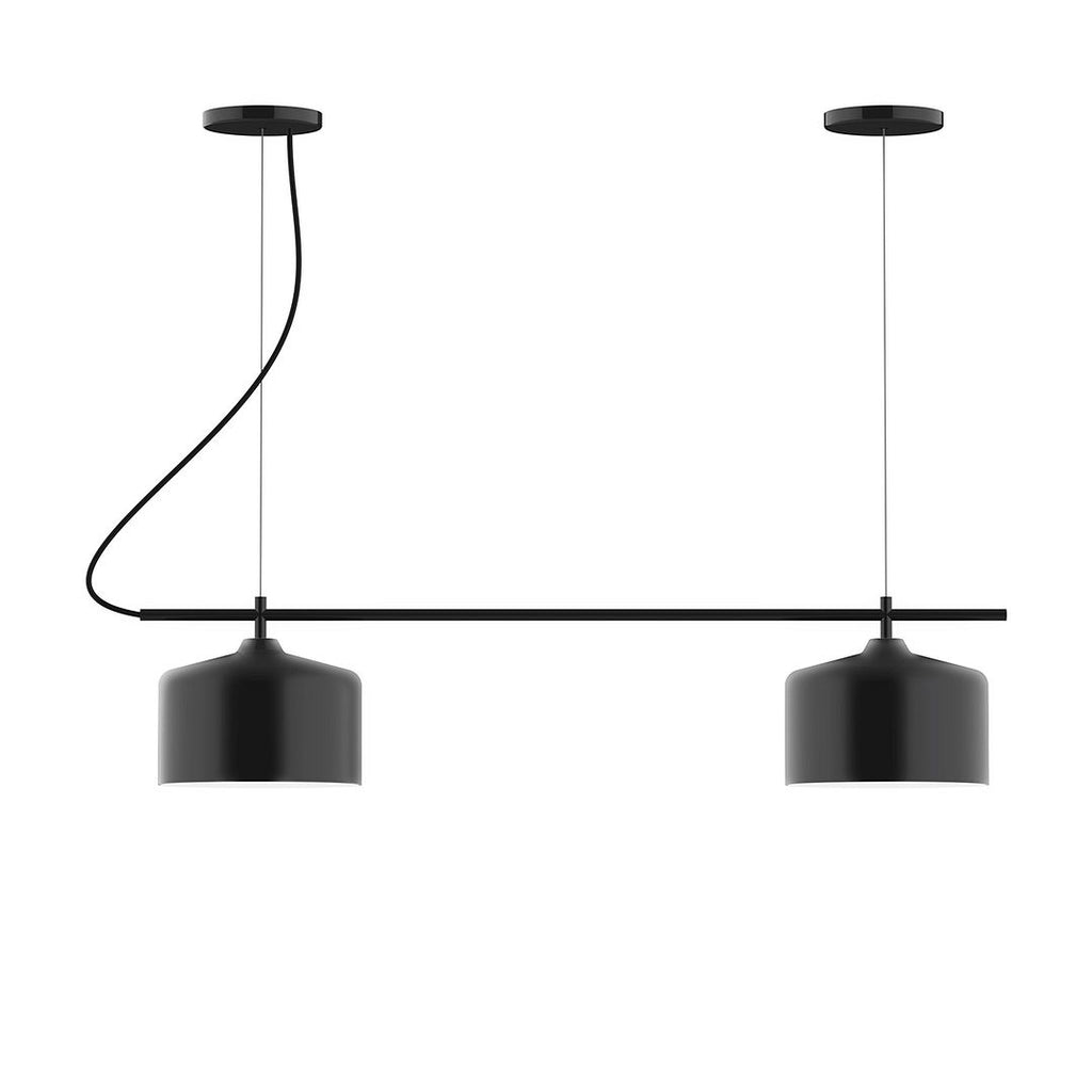 2-Light Linear Axis Chandelier, Black - CHB419-41