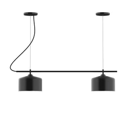 2-Light Linear Axis Chandelier, Black - CHB419-41