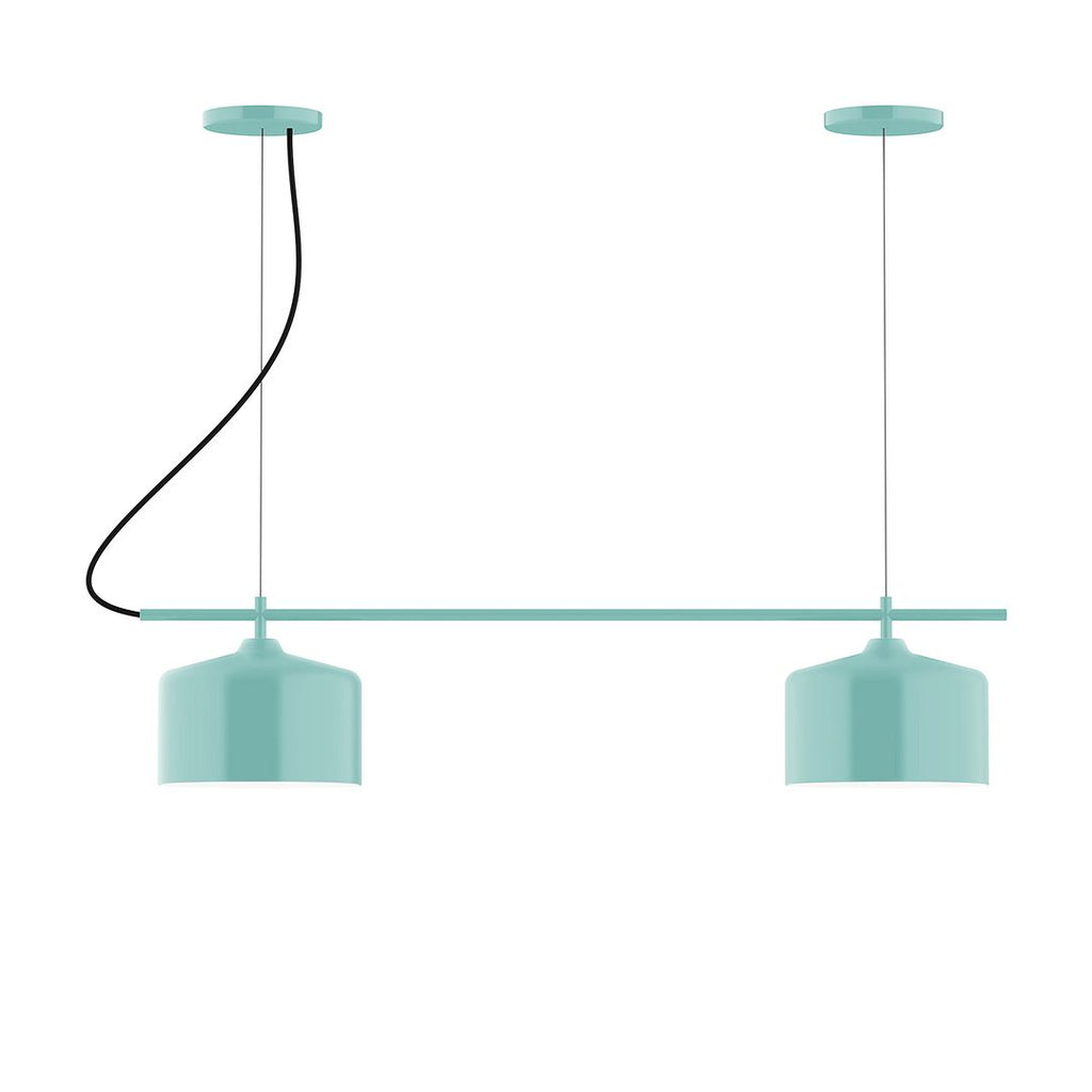 2-Light Linear Axis Chandelier, Sea Green - CHB419-48