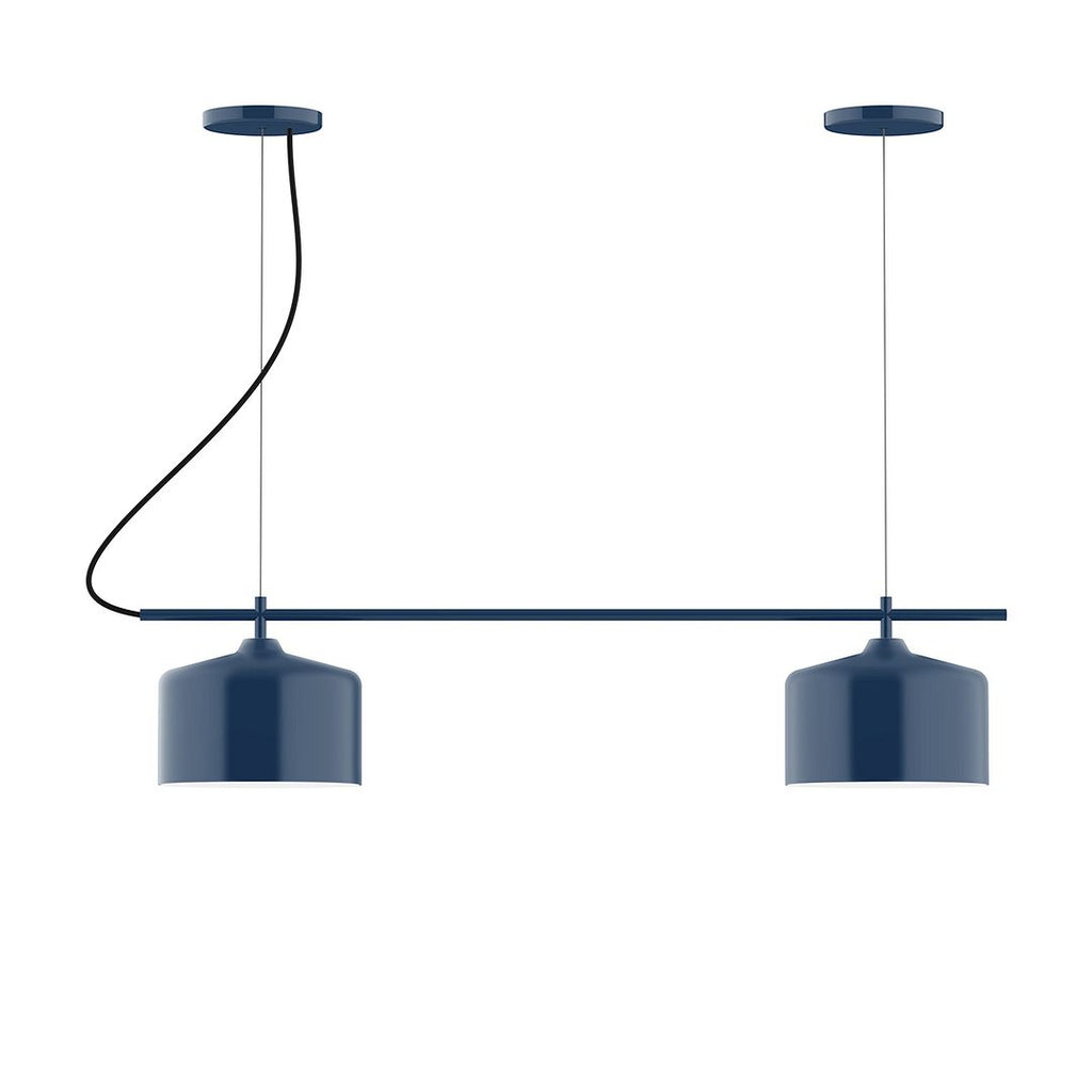 2-Light Linear Axis Chandelier, Navy - CHB419-50