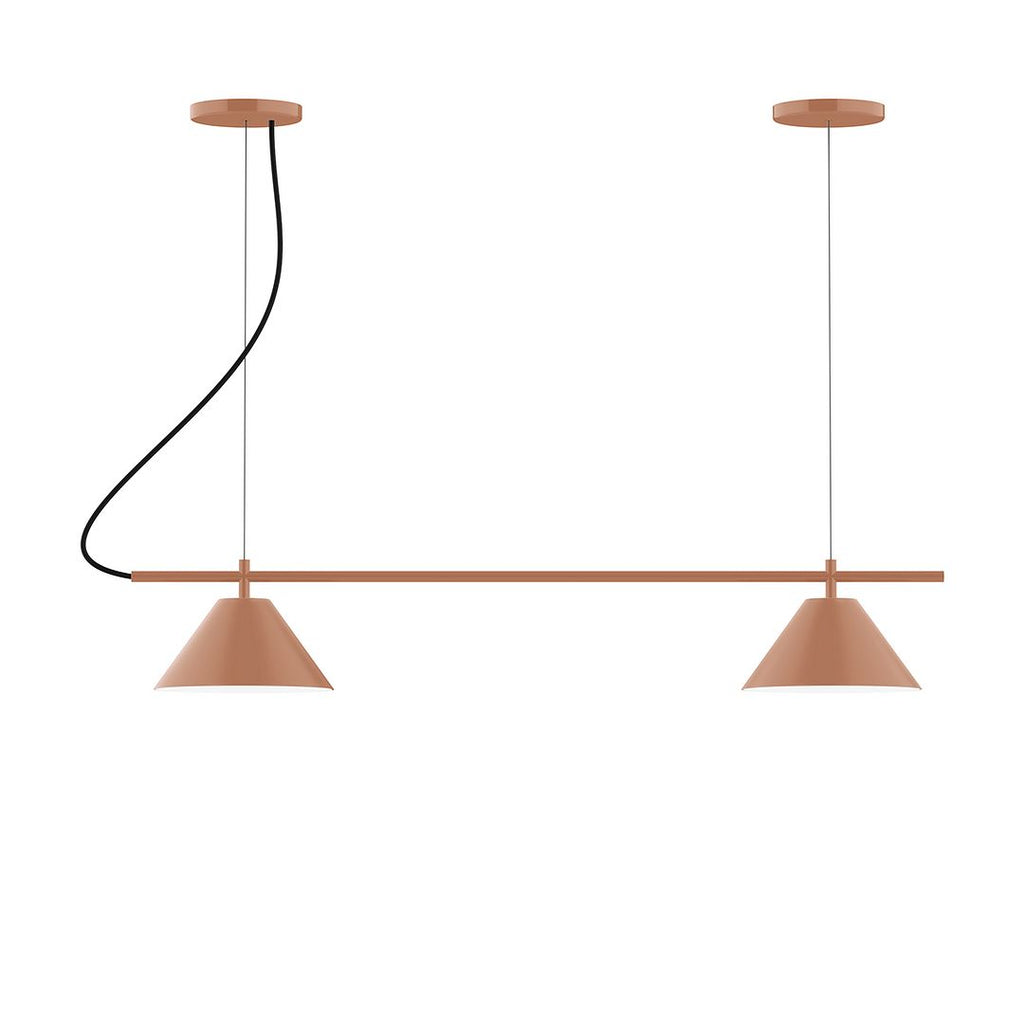 2-Light Linear Axis Chandelier, Terracotta - CHB421-19