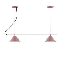 2-Light Linear Axis Chandelier, Mauve - CHB421-20