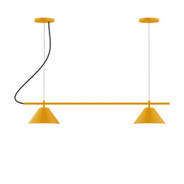 2-Light Linear Axis Chandelier, Bright Yellow - CHB421-21