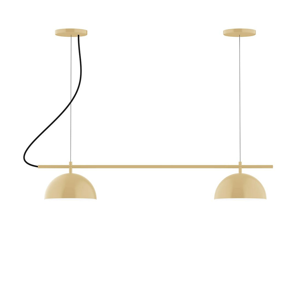 2-Light Linear Axis Chandelier, Ivory - CHB431-17