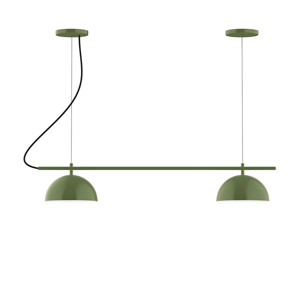 2-Light Linear Axis Chandelier, Fern Green - CHB431-22