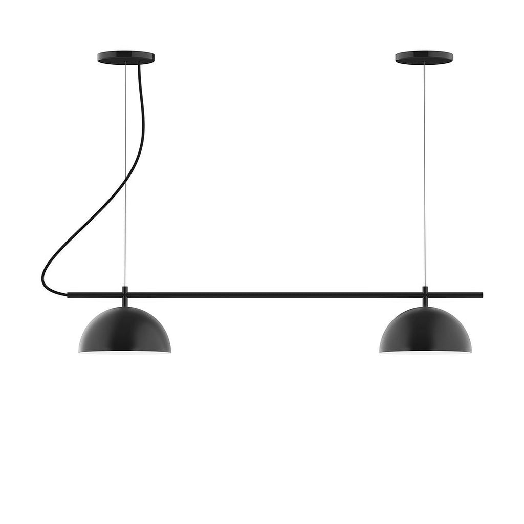 2-Light Linear Axis Chandelier, Black - CHB431-41