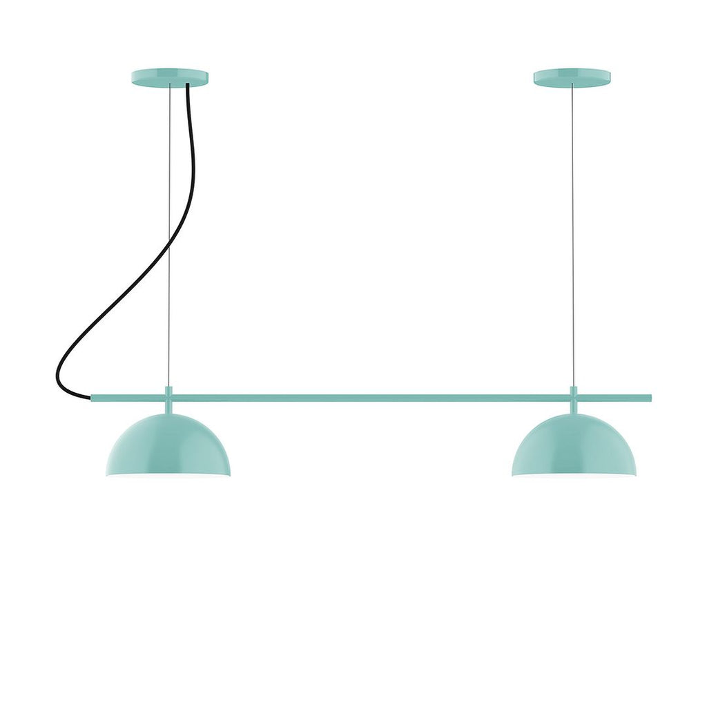 2-Light Linear Axis Chandelier, Sea Green - CHB431-48