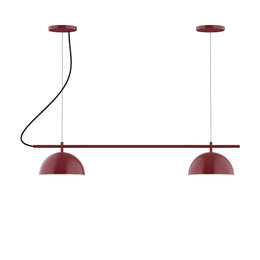 2-Light Linear Axis Chandelier, Barn Red - CHB431-55