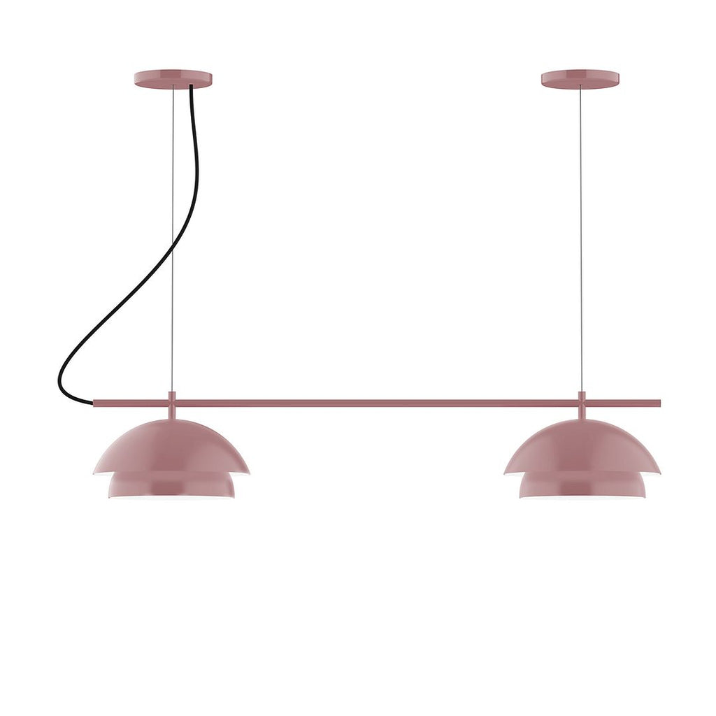 2-Light Linear Axis Chandelier, Mauve - CHBX445-20