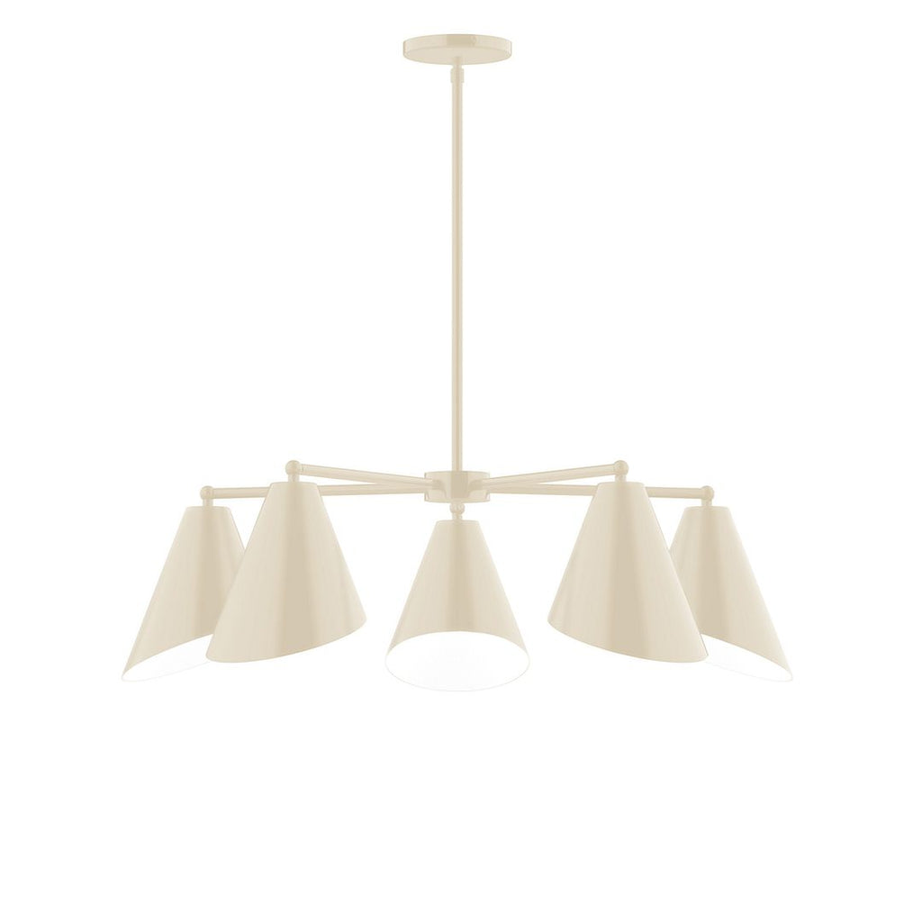 5-Light J-Series Chandelier, Cream - CHC415-16