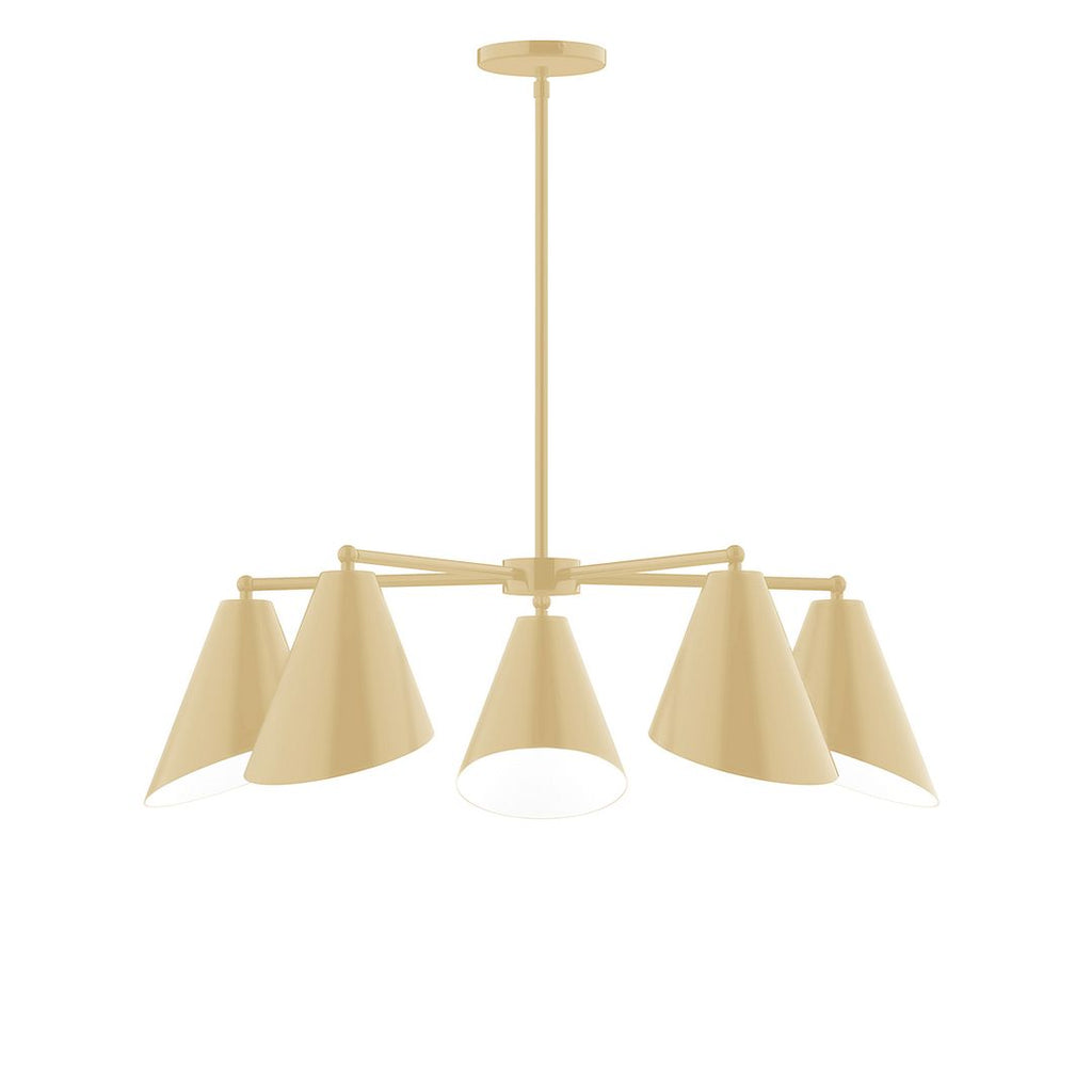 5-Light J-Series Chandelier, Ivory - CHC415-17