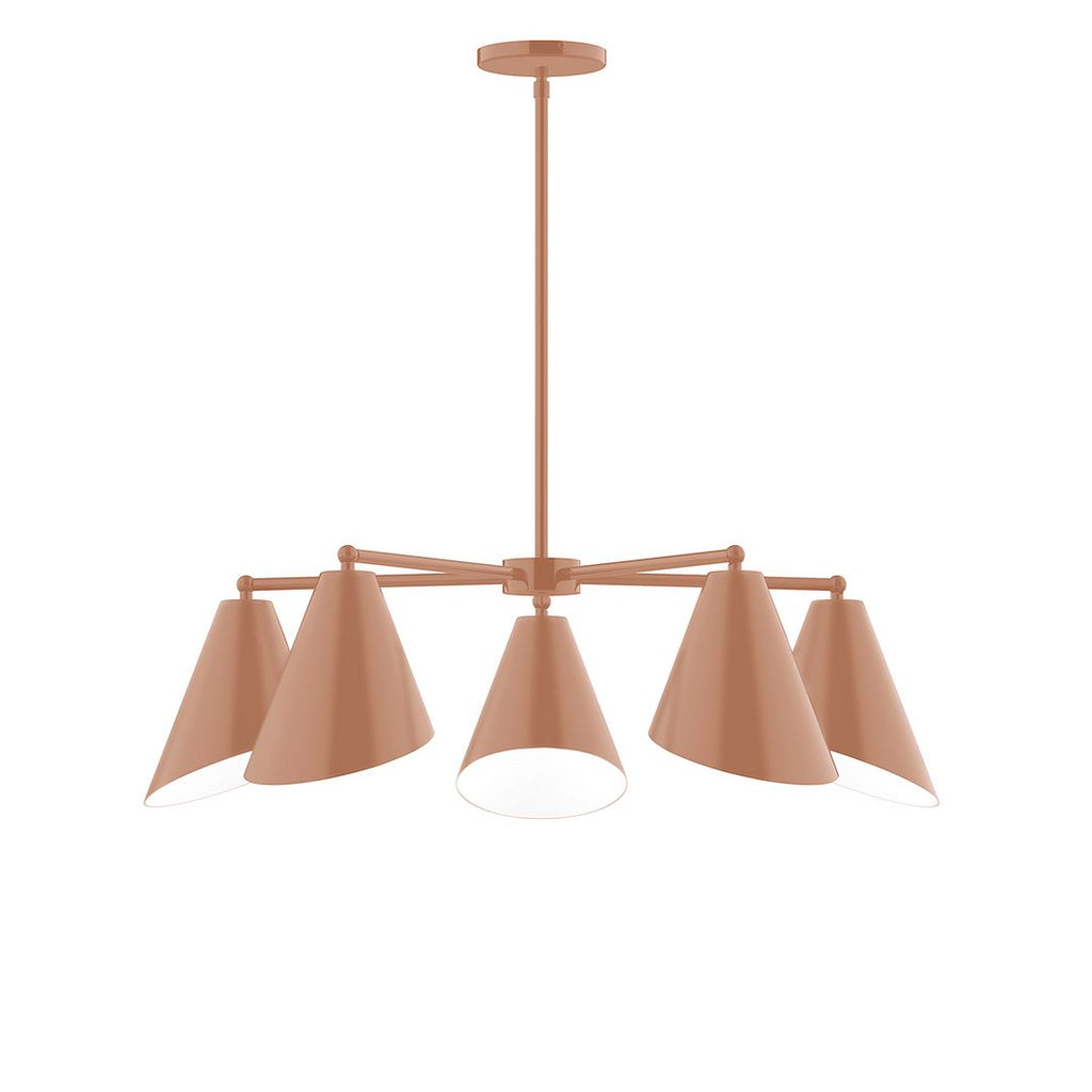 5-Light J-Series Chandelier, Terracotta - CHC415-19