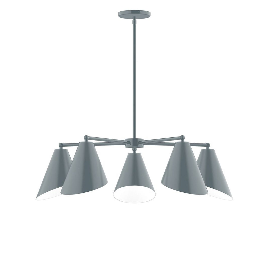 5-Light J-Series Chandelier, Slate Gray - CHC415-40