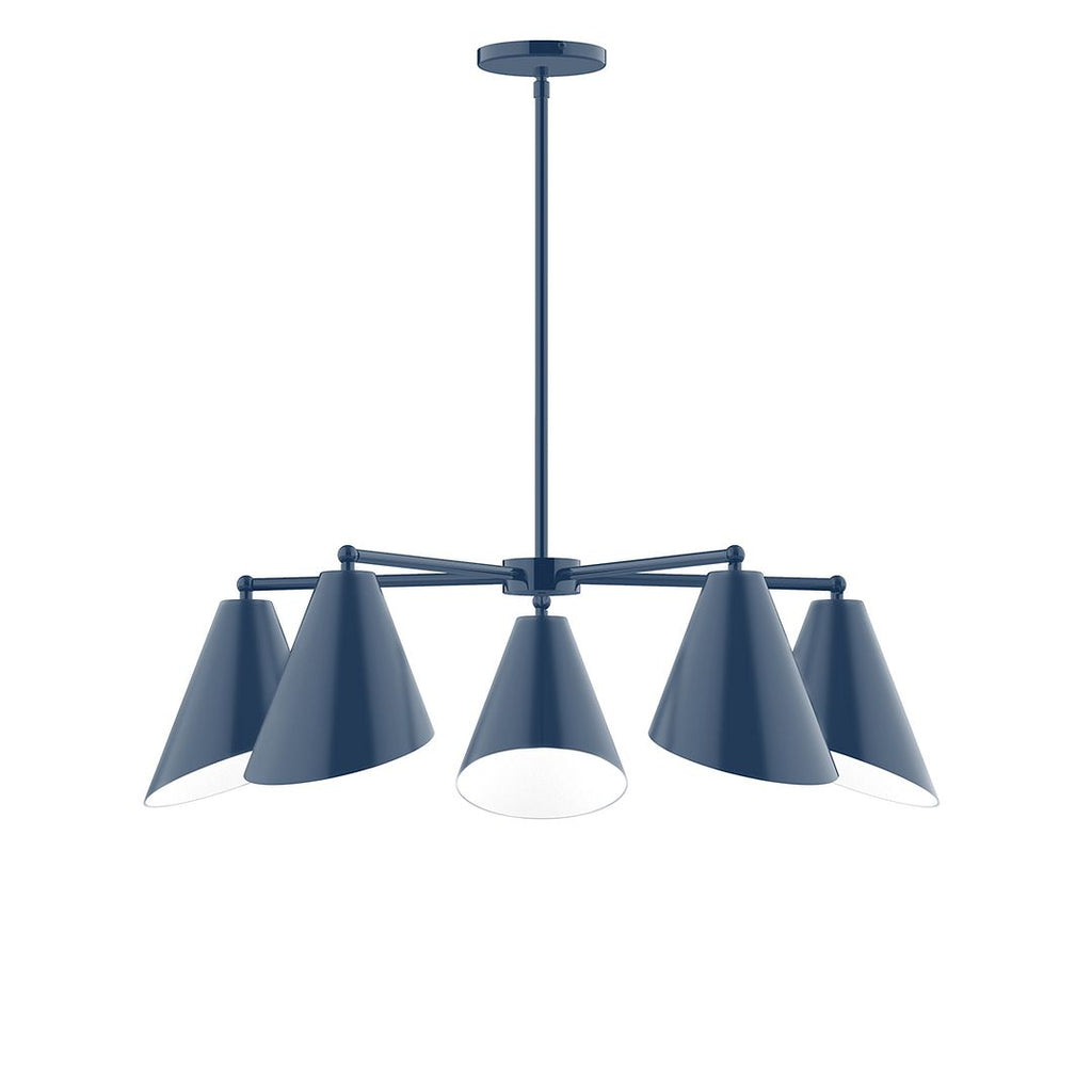 5-Light J-Series Chandelier, Navy - CHC415-50