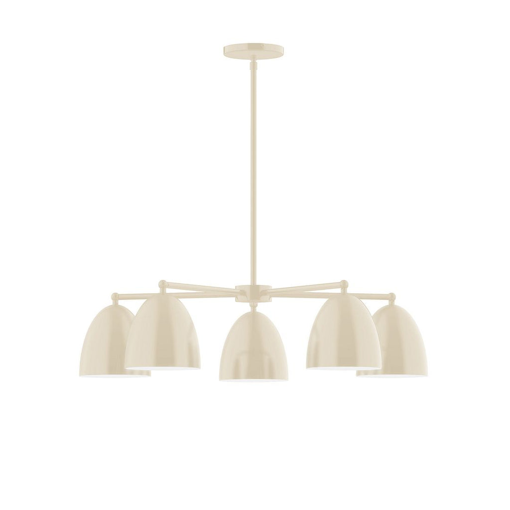 5-Light J-Series Chandelier, Cream - CHC417-16