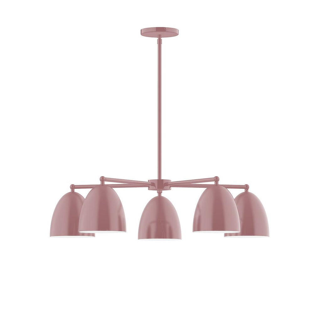 5-Light J-Series Chandelier, Mauve - CHC417-20