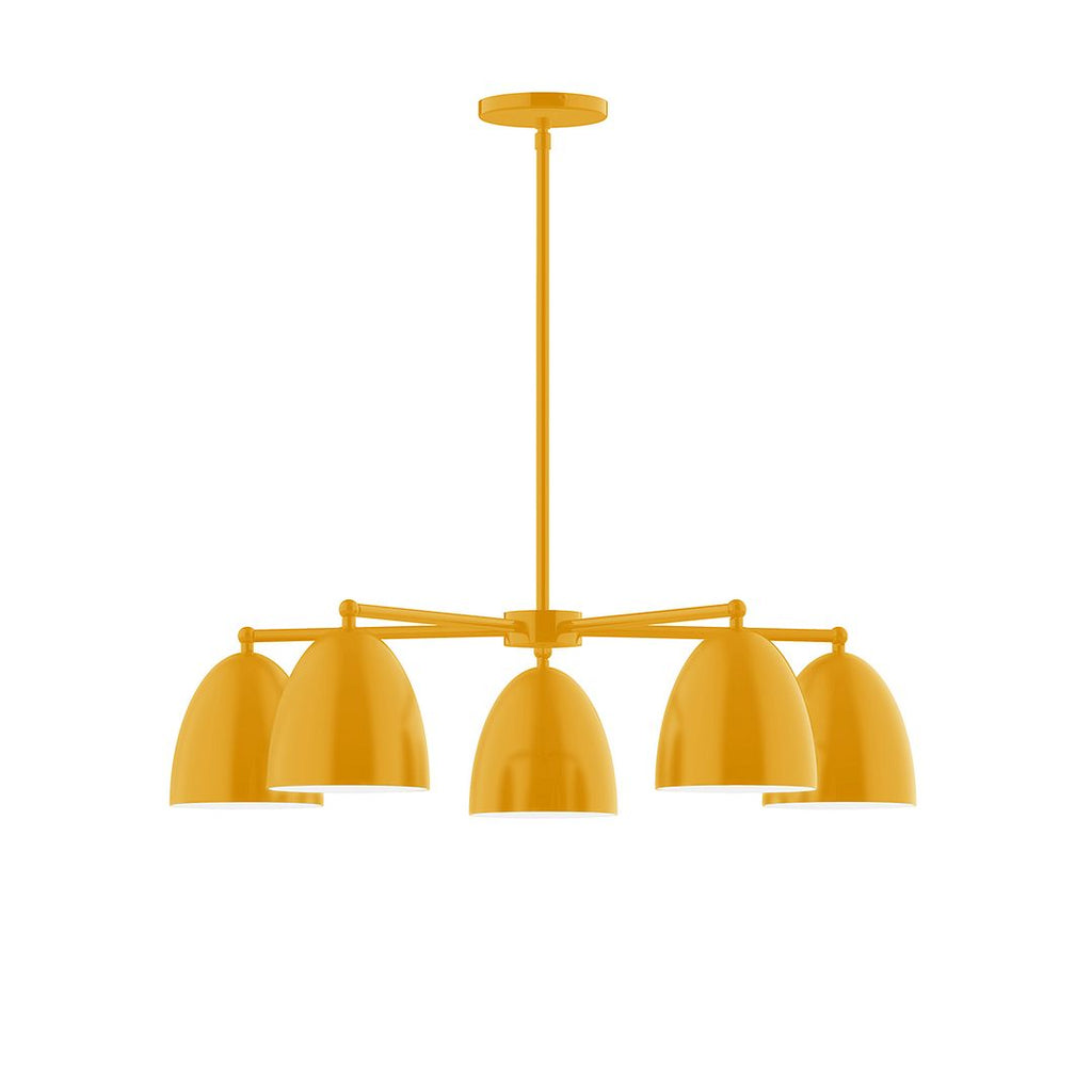 5-Light J-Series Chandelier, Bright Yellow - CHC417-21