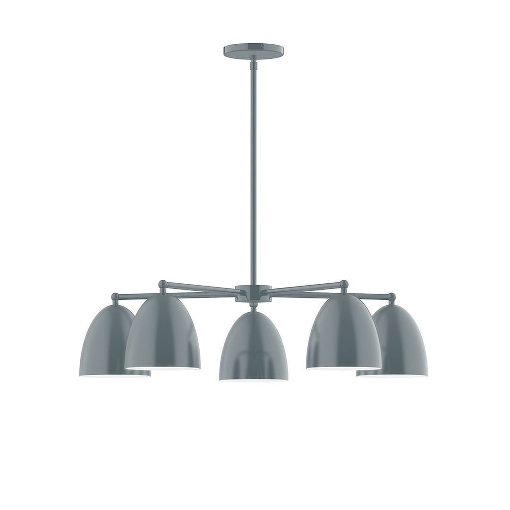 5-Light J-Series Chandelier, Slate Gray - CHC417-40