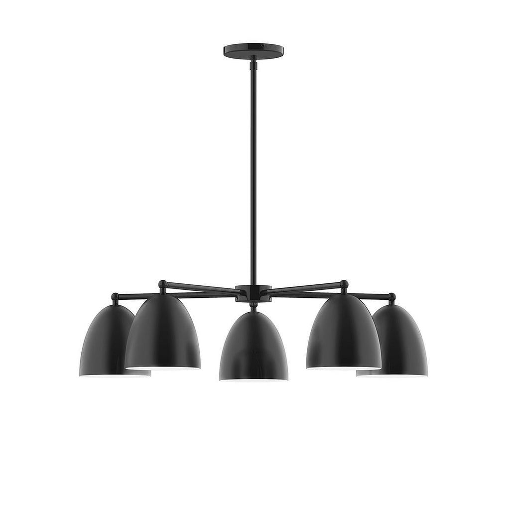 5-Light J-Series Chandelier, Black - CHC417-41